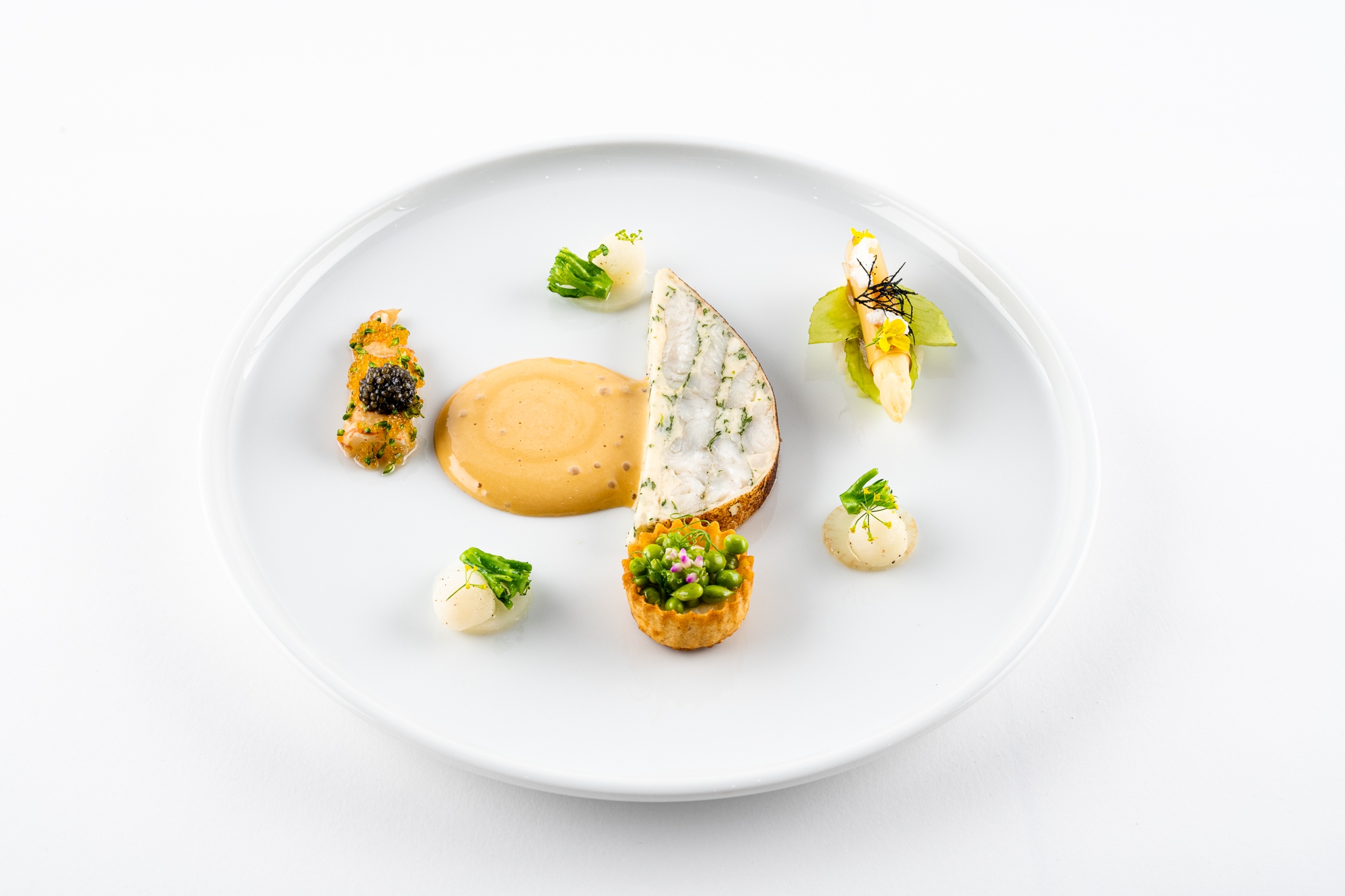 Suomen Bocuse d'Or -edustaja Mikko Kaukosen kala-annos.