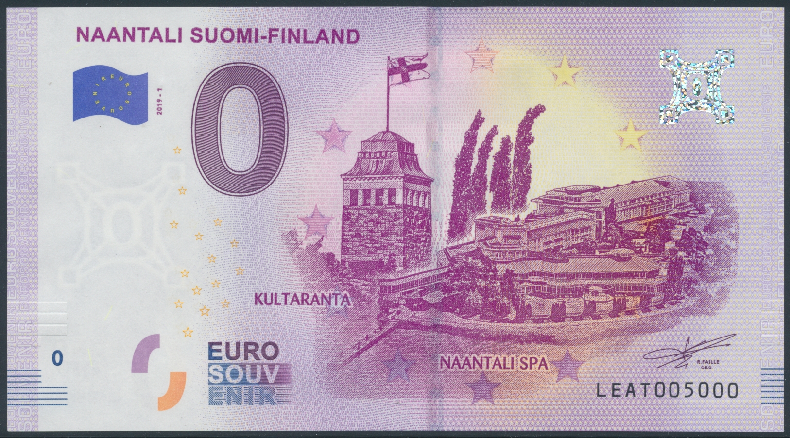 Naantalin seteliä on painettu vain 5000 kpl. 