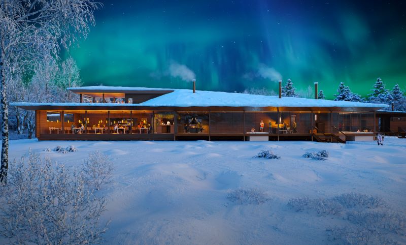 Havainnekuva Äkäs sauna. Kuva: Sirly Oy